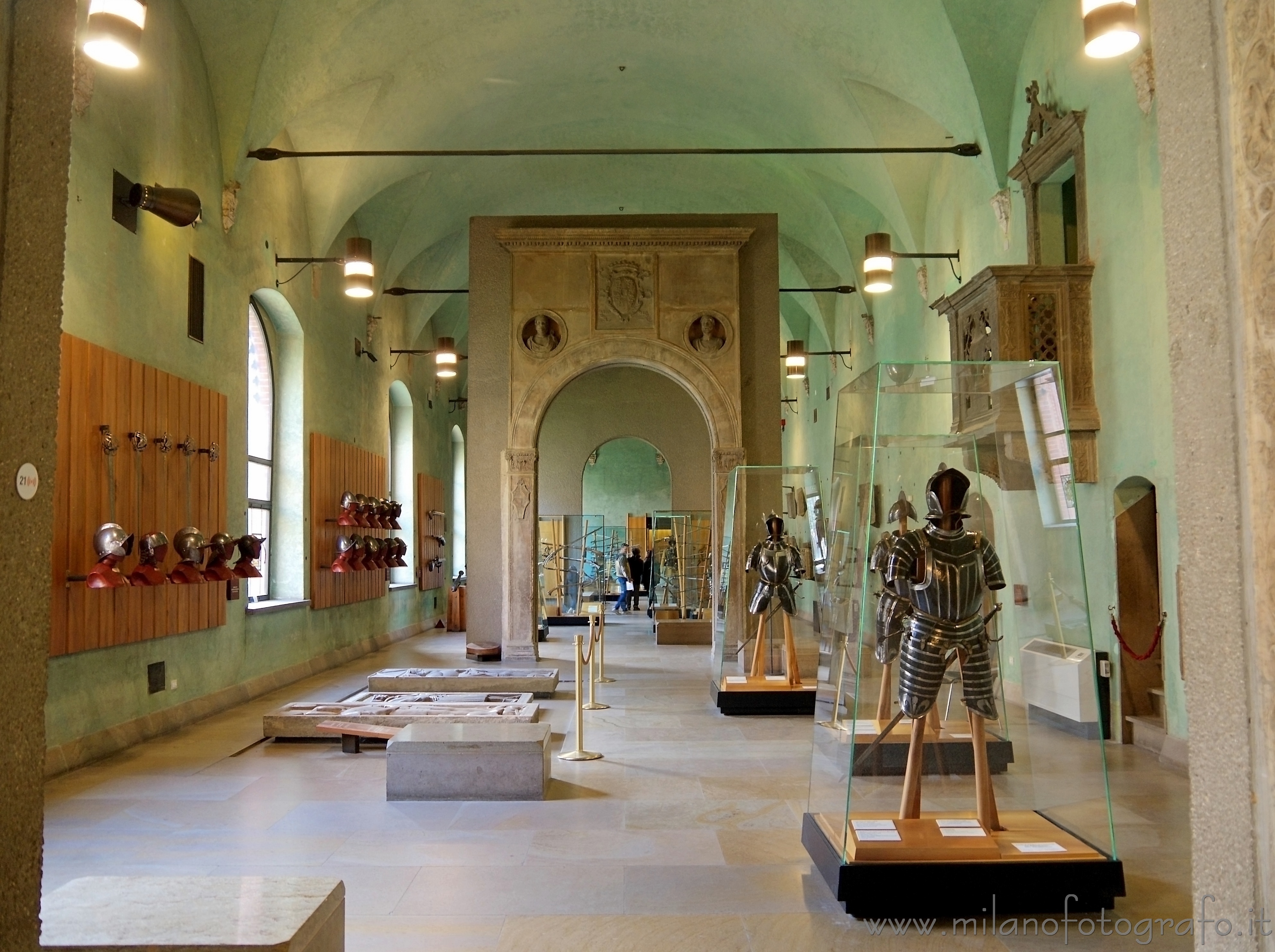 Milan (Italy) - Green Room inside the Museum of Antique Art